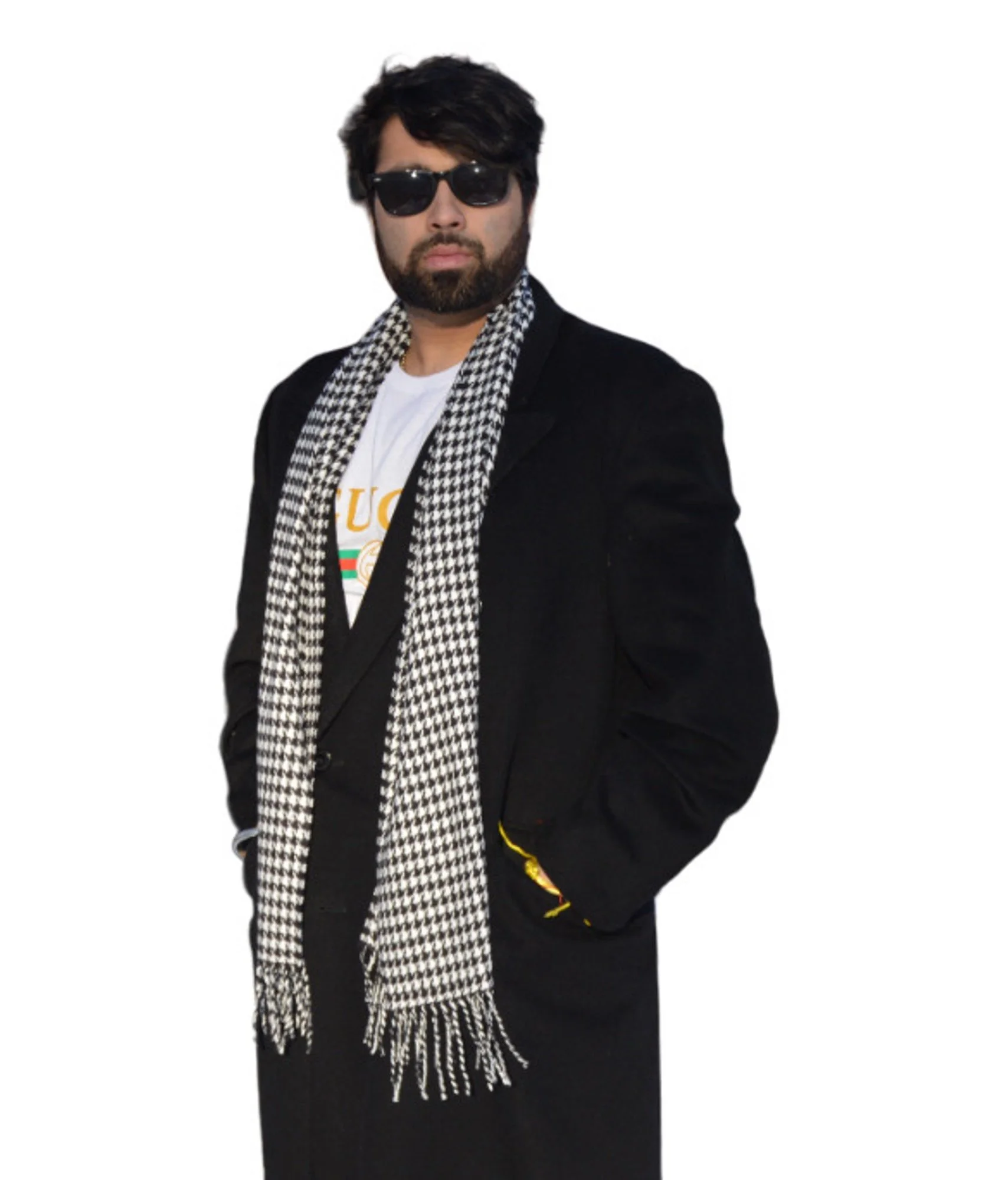 Hounds tooth- Houndstooth Pattern-Cashmere Scarf-mens scarf